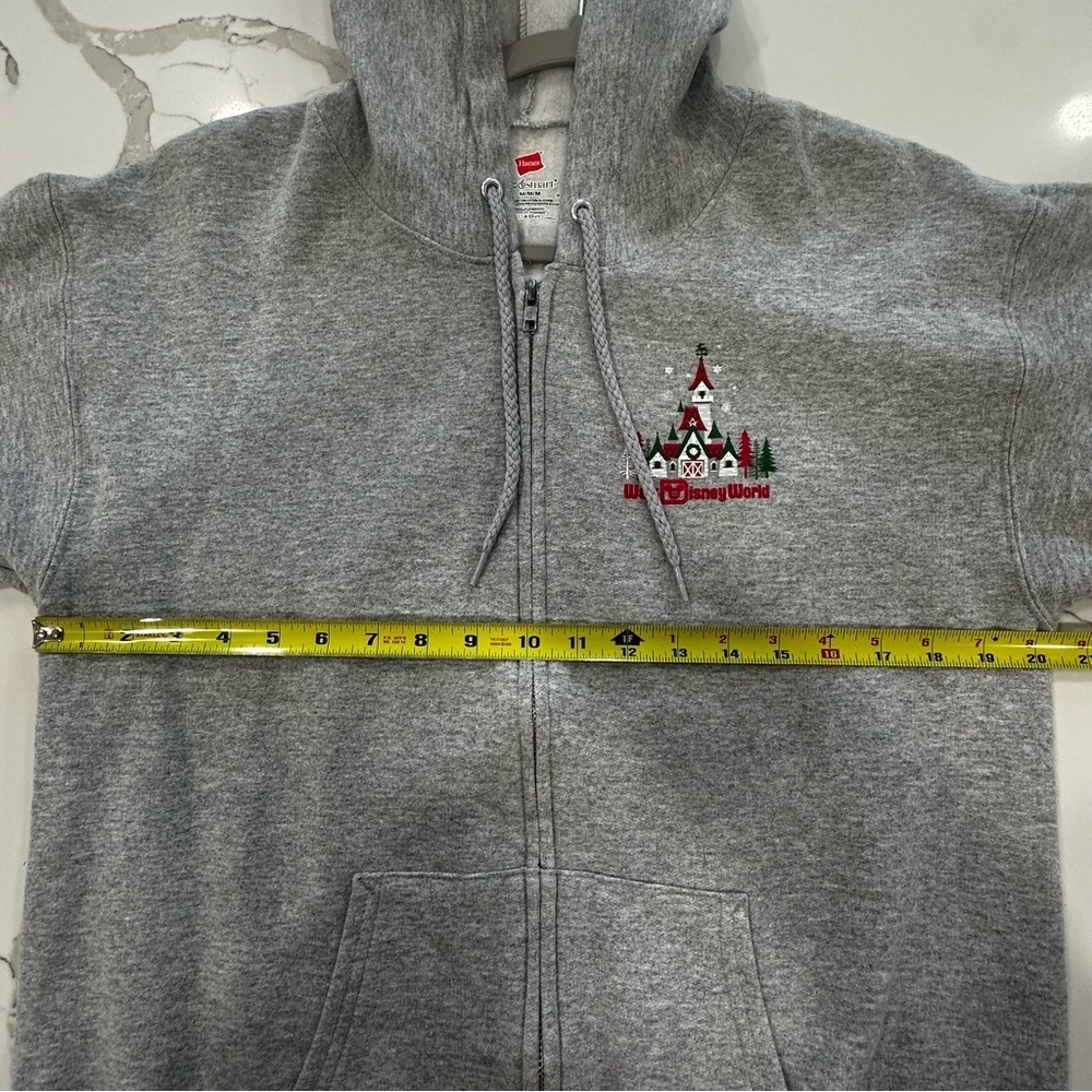 Disney Parks 2019 Holiday "We Bring the Merry" Gray Zip Up Hoodie - Medium - Picture 6 of 8